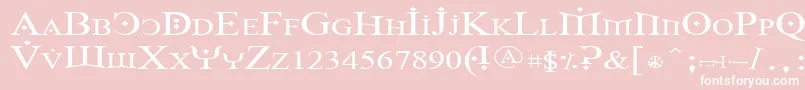 Foy1wid Font – White Fonts on Pink Background