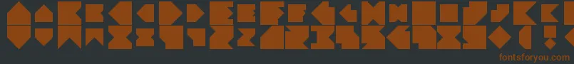 Angleblock Font – Brown Fonts on Black Background