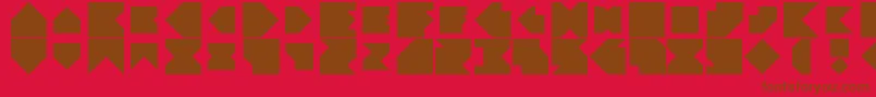 Angleblock Font – Brown Fonts on Red Background