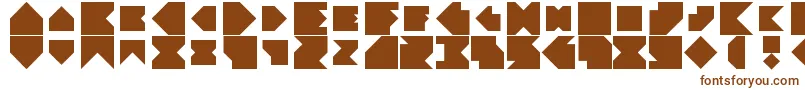 Angleblock-fontti – ruskeat fontit valkoisella taustalla