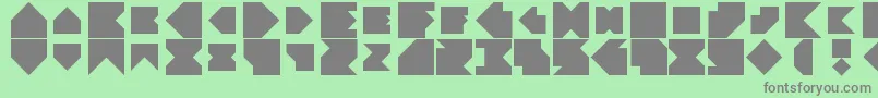 Angleblock Font – Gray Fonts on Green Background