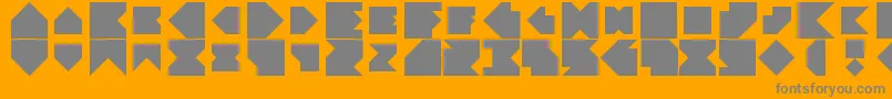 Angleblock Font – Gray Fonts on Orange Background