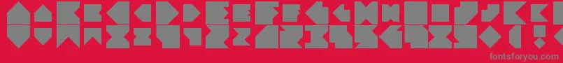 フォントAngleblock – 赤い背景に灰色の文字