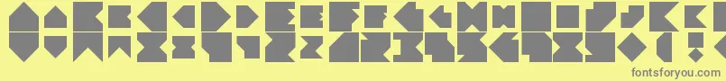 Angleblock Font – Gray Fonts on Yellow Background