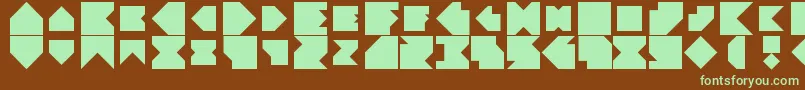 Angleblock-fontti – vihreät fontit ruskealla taustalla