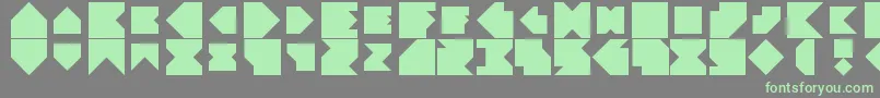 Angleblock Font – Green Fonts on Gray Background