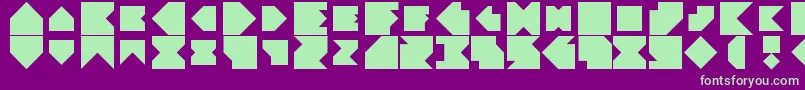 Angleblock Font – Green Fonts on Purple Background