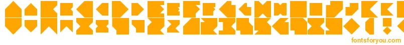 Angleblock Font – Orange Fonts on White Background