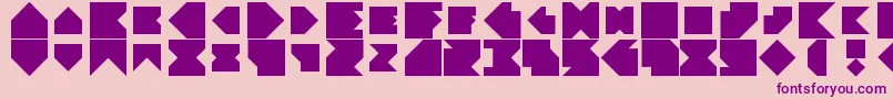 Angleblock Font – Purple Fonts on Pink Background