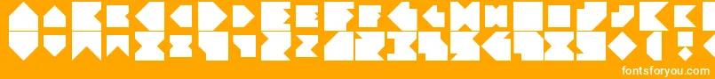 Angleblock Font – White Fonts on Orange Background