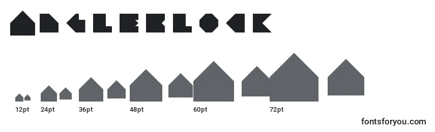 Размеры шрифта Angleblock