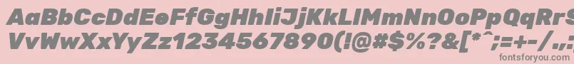 Fonte RubikBlackitalic – fontes cinzas em um fundo rosa