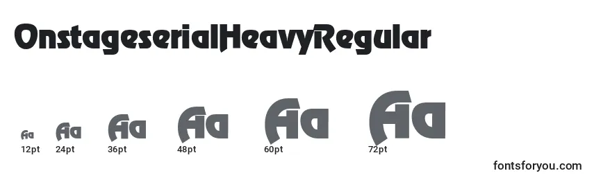 OnstageserialHeavyRegular Font Sizes