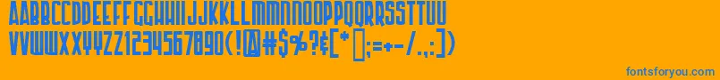 ArmorPiercing Font – Blue Fonts on Orange Background