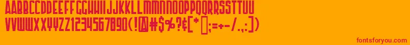 ArmorPiercing Font – Red Fonts on Orange Background