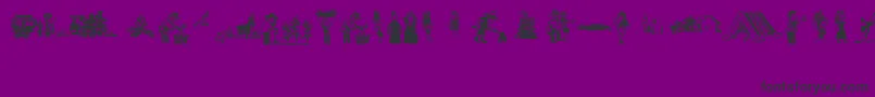 XiloCordelLiteratureIii-Schriftart – Schwarze Schriften auf violettem Hintergrund