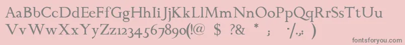 Chanticleerroman Font – Gray Fonts on Pink Background