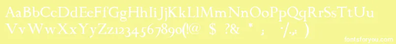 Chanticleerroman Font – White Fonts on Yellow Background