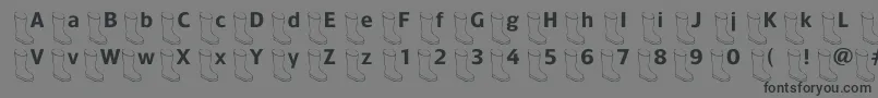 Oldboot Font – Black Fonts on Gray Background