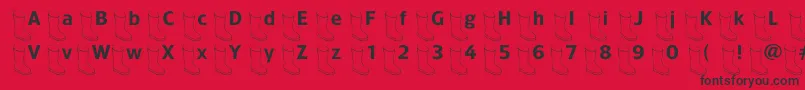 Oldboot Font – Black Fonts on Red Background