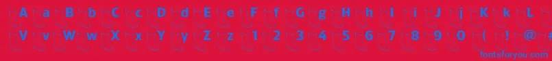 Oldboot Font – Blue Fonts on Red Background