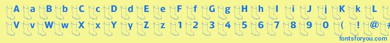 Oldboot Font – Blue Fonts on Yellow Background