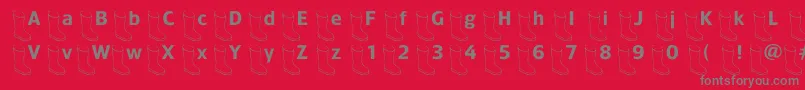 Oldboot Font – Gray Fonts on Red Background