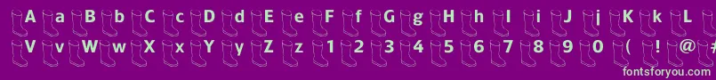 フォントOldboot – 紫の背景に緑のフォント