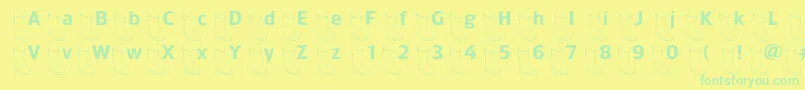 Oldboot Font – Green Fonts on Yellow Background