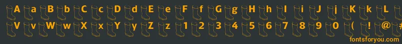 Oldboot Font – Orange Fonts on Black Background