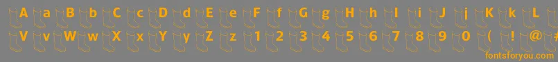 Oldboot Font – Orange Fonts on Gray Background