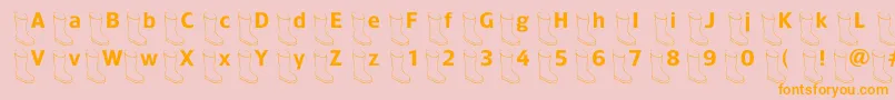 Oldboot Font – Orange Fonts on Pink Background