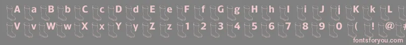 Oldboot Font – Pink Fonts on Gray Background