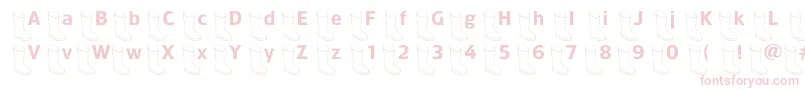 Fonte Oldboot – fontes rosa em um fundo branco