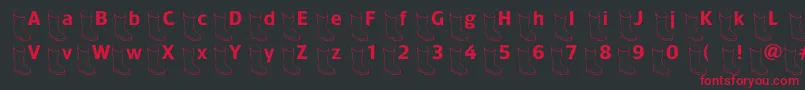 Oldboot Font – Red Fonts on Black Background