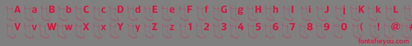 Oldboot Font – Red Fonts on Gray Background