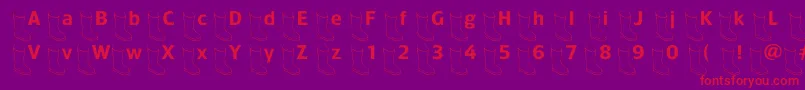 Oldboot Font – Red Fonts on Purple Background