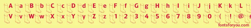 Oldboot Font – Red Fonts on Yellow Background