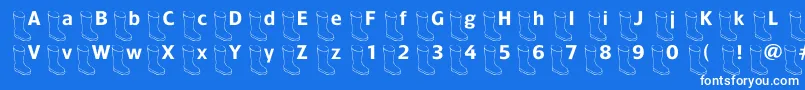 Oldboot Font – White Fonts on Blue Background