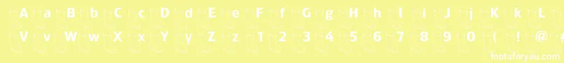 Oldboot Font – White Fonts on Yellow Background