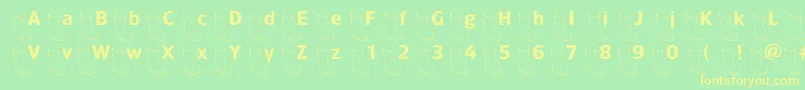 Oldboot Font – Yellow Fonts on Green Background