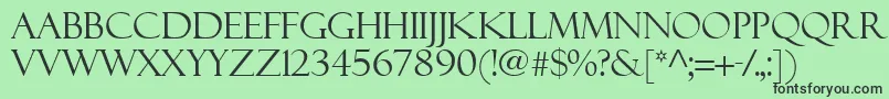 フォントFelixTitling – 緑の背景に黒い文字