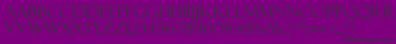 Czcionka FelixTitling – czarne czcionki na fioletowym tle