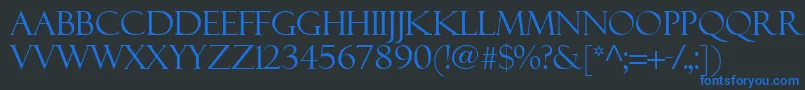 FelixTitling Font – Blue Fonts on Black Background