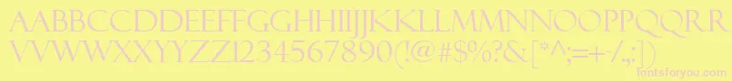 FelixTitling Font – Pink Fonts on Yellow Background