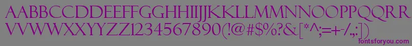 FelixTitling Font – Purple Fonts on Gray Background