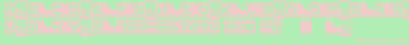 Hourphoto Font – Pink Fonts on Green Background