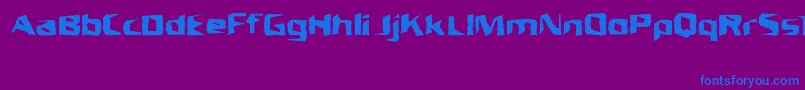 Unrespon Font – Blue Fonts on Purple Background