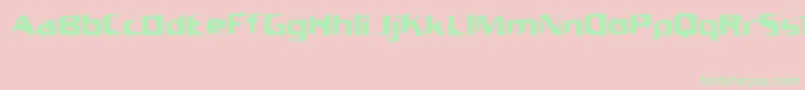 Unrespon Font – Green Fonts on Pink Background