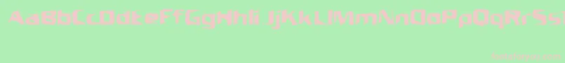 Unrespon Font – Pink Fonts on Green Background